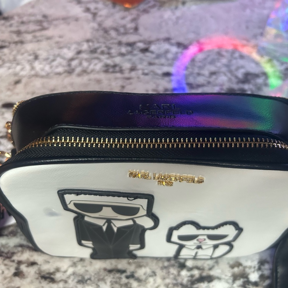 Karl Lagerfeld Black and White crossbody Bag - Picture 4 of 12